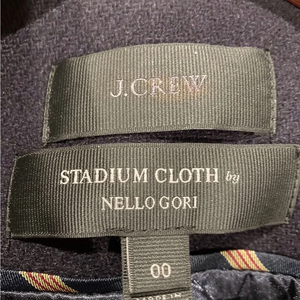 J.Crew Dark Navy Stadium Cloth Jacket 00 - Picture 4 of 4